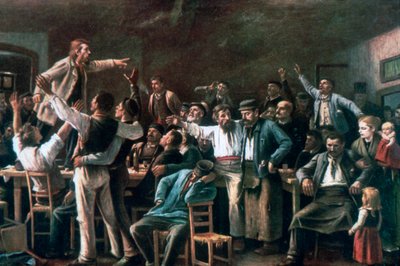 Huelga, 1895 de Mihály Munkácsy