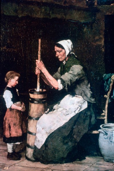 Mujer en la mantequera, c1864-1900 de Mihály Munkácsy