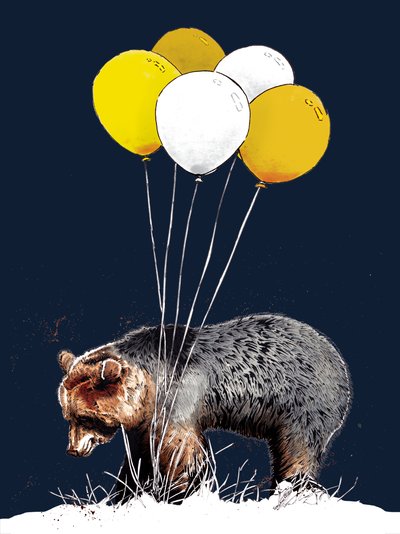 Oso de cumpleaños en azul noche, 2020 de Mike Davis