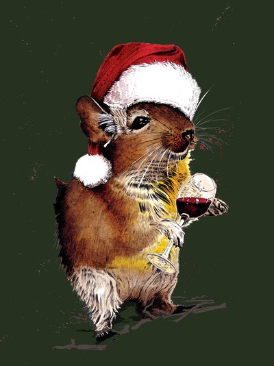 Degu de Navidad en Forest Green, 2020 de Mike Davis