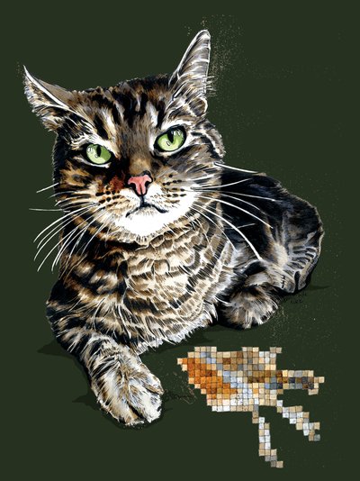 Regalo Gato en Forest Green, 2020 de Mike Davis