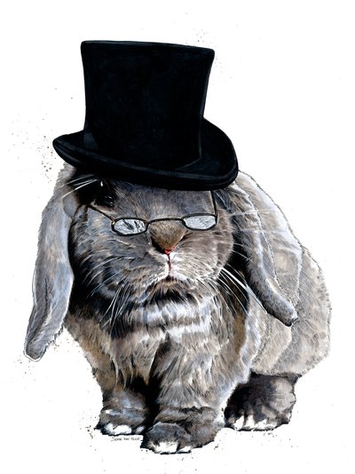 Humbug Bunny en blanco, 2020 de Mike Davis
