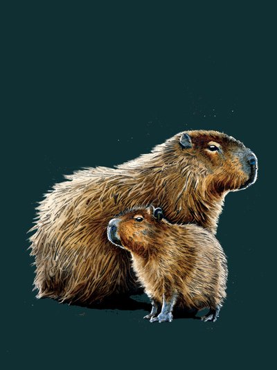 Los Capibaras en Deep Cyan, 2020 de Mike Davis