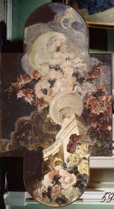 Crisantemos (Crisantemos) - Pintura de Mikhail Alexandrovich Vrubel (Vrubel) (1856-1910), óleo sobre lienzo de Mikhail Aleksandrovich Vrubel