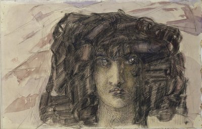 Cabeza de demonio. Ilustración del poema El Demonio de Mijaíl Lérmontov, 1890-1891 de Mikhail Aleksandrovich Vrubel