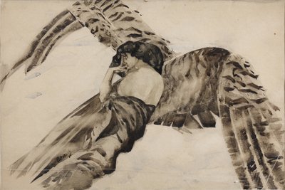 Demonio volador, 1890-1891 de Mikhail Aleksandrovich Vrubel