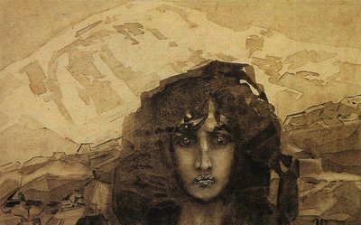 Cabeza de un demonio, 1890 de Mikhail Aleksandrovich Vrubel