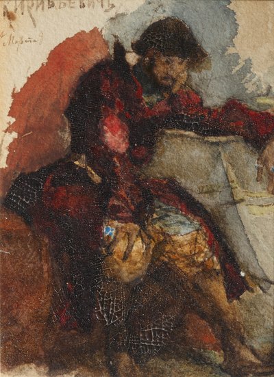 Ilustración del poema La canción del mercader Kalashnikov de M. Lermontov, años 1880 de Mikhail Aleksandrovich Vrubel