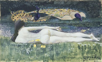 Desnudo reclinado, 1902 de Mikhail Aleksandrovich Vrubel