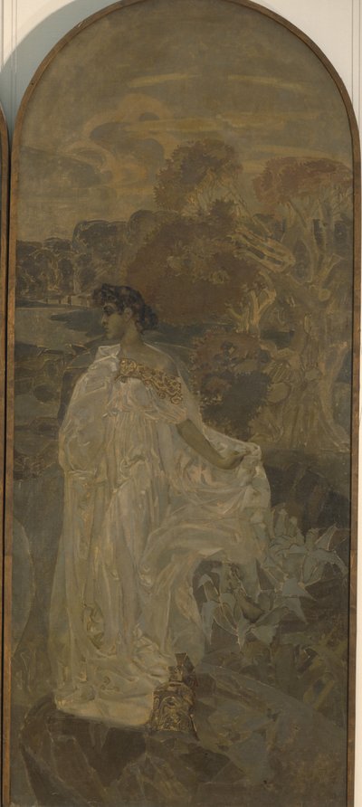 Tríptico de Minerva El Juicio de París, 1893 de Mikhail Aleksandrovich Vrubel