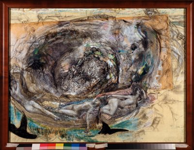 Shades of a Lagoon - Obra de Mikhail Alexandrovich Vrubel (Vrubel) (1856-1910), lápiz y acuarela sobre papel de Mikhail Aleksandrovich Vrubel