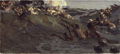 Náyades y tritones jugando, 1899 de Mikhail Aleksandrovich Vrubel