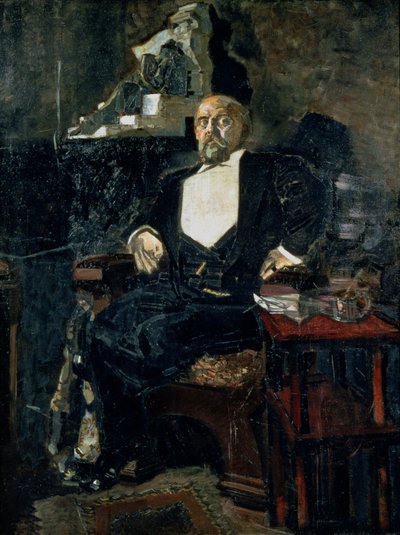 Retrato de Savva Mamontov, el Fundador de la Primera Ópera Privada de Mikhail Aleksandrovich Vrubel