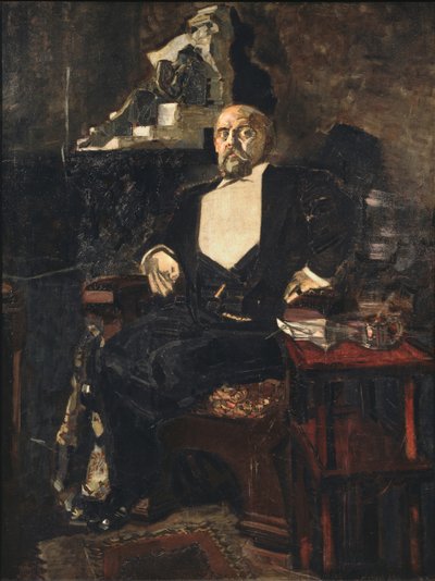 Retrato del Fundador de la primera Ópera Privada Rusa Savva Mamontov 1841-1918, 1897 de Mikhail Aleksandrovich Vrubel