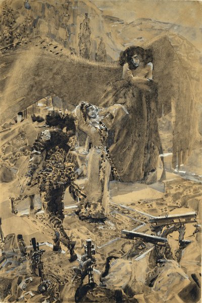 La danza de Tamara. Ilustración del poema El Demonio de Mijaíl Lérmontov de Mikhail Aleksandrovich Vrubel