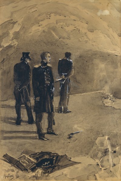 El duelo de Pechorin y Grushnitsky. Ilustración de la novela Un héroe de nuestro tiempo de Mijaíl Lérmontov, 1891 de Mikhail Aleksandrovich Vrubel