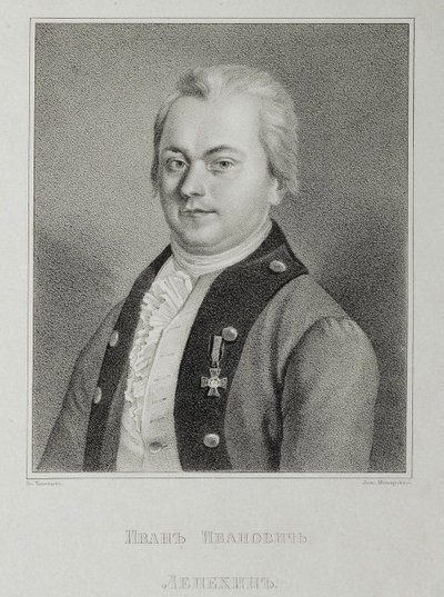 Retrato de Ivan Lepyokhin 1740-1802, c.1838 de Mikhail Andreyevich Kashentsev