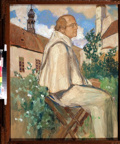 ""Retrato de Johann Gregor Mendel (1822-1884), monje y botánico checo, fundador de la genética"" Pintura de Mikhail Dmitrievich Ezuchevsky (1880-1928) 1926 Museo Estatal de Darwin, Moscú de Mikhail Dmitrievich Ezuchevsky