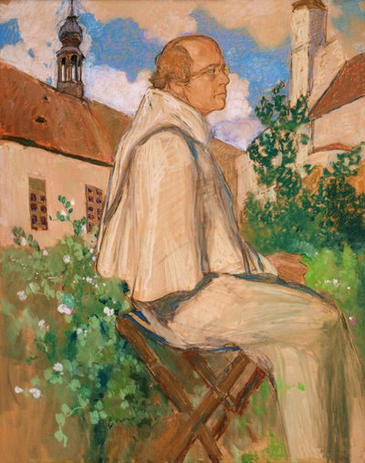 Retrato del genetista Johann Gregor Mendel, 1926 de Mikhail Dmitrievich Ezuchevsky