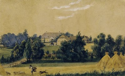 La finca Priyutino, 1830s de Mikhail Ivanovich Lebedev