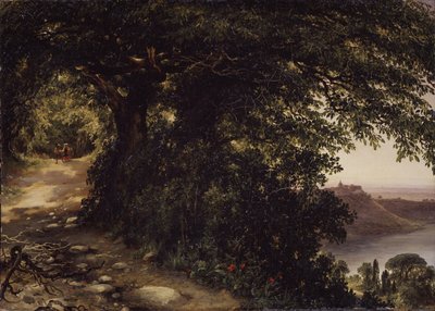 Vista de Castel Gandolfo cerca de Roma de Mikhail Ivanovich Lebedev