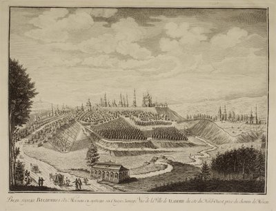 Vista de la ciudad de Vladímir, 1769 de Mikhail Ivanovich Makhaev