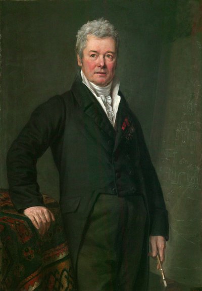 Retrato del artista Fyodor Alexeev 1753-1824, 1820 de Mikhail Ivanovich Terebenev