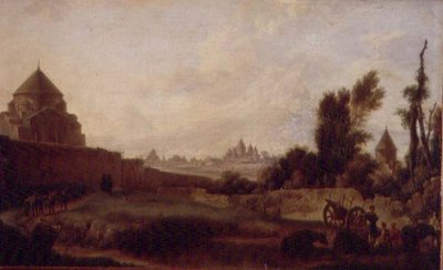 Vista de Echmiadzin en Armenia de Mikhail Matveevich Ivanov