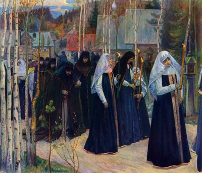 Después de tomar el velo, 1898, 1965 de Mikhail Nesterov