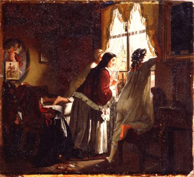 Ilustración del poema La esposa del tesorero de Tambov después de M. Lermontov, 1862 de Mikhail Petrovich Klodt Baron