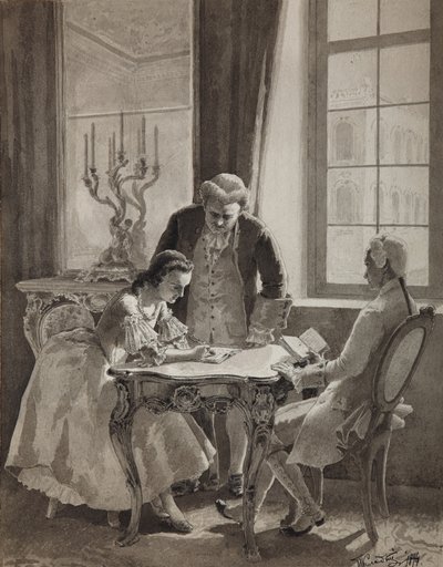 Lección de ruso de la Emperatriz Catalina II de Mikhail Petrovich Klodt Baron