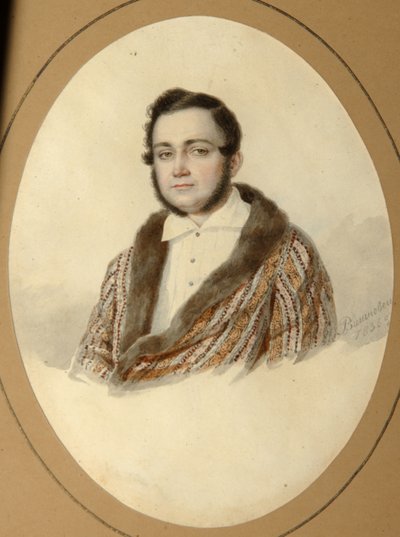 Retrato de Yakov Nikolayevich Kalinovsky 1814-1903, 1836 de Mikhail Prokopyevich Vishnevitsky