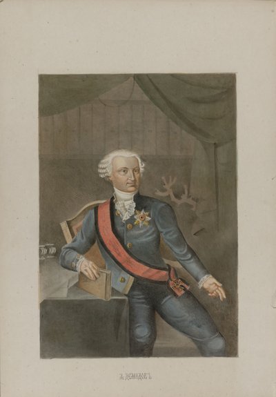 Alexander Grigorievich Demidov 1737-1803, 1862 de Mikhail Stepanovich Znamensky