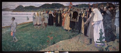 En Rusia, el alma folclórica. Pintura de Mikhail Vasilyevich Nesterov (1862-1942), óleo sobre lienzo de Mikhail Vasilievich Nesterov
