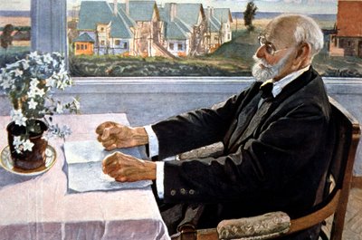 Ivan Pavlov en su casa, cerca de San Petersburgo de Mikhail Vasilievich Nesterov