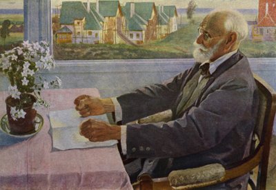 Retrato del fisiólogo ruso Iván Pávlov de Mikhail Vasilievich Nesterov
