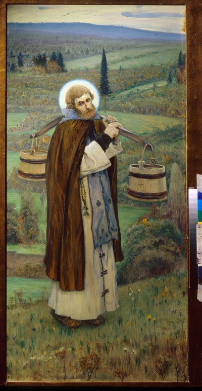 Los trabajos de San Sergio de Mikhail Vasilievich Nesterov