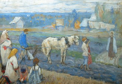 En el campo, 1911 de Mikhail Vasilievich Nesterov