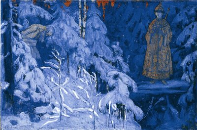 Iván Susanin recibe una visión de Mijaíl Fyodorovich, 1906 de Mikhail Vasilievich Nesterov