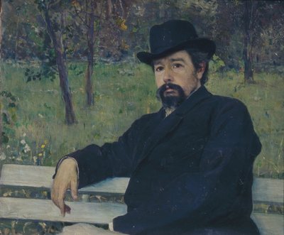 Retrato del pintor Nikolai Alexandrovich Yaroshenko 1846-1898 de Mikhail Vasilievich Nesterov