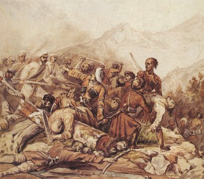 La batalla del río Valerik el 11 de julio de 1840, 1840 de Mikhail Yuryevich Lermontov