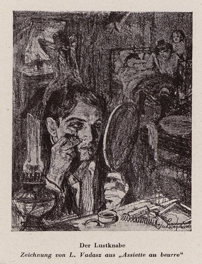 Chico de alquiler (litografía) de Miklós Vadász