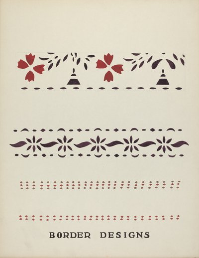 Diseños de Bordes del Portafolio Propuesto "Plantillas de Pared de Maine" de Mildred E. Bent