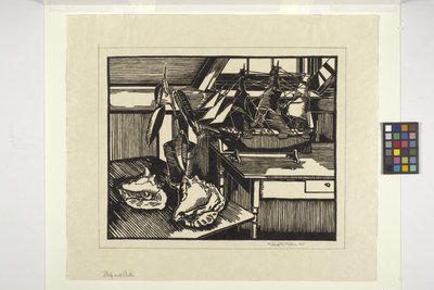 Barco y conchas de Mildred McMillen