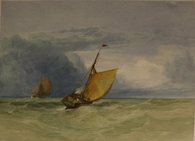 A Gale, fecha desconocida (acuarela y lápiz sobre papel) de Miles Edmund Cotman