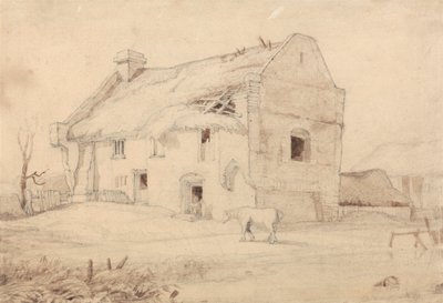 Casa rural con caballos de pastoreo de Miles Edmund Cotman