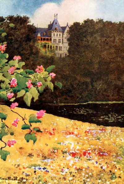 Schloss zu Gmunden desde la Avenida de los Castaños de Mima Nixon