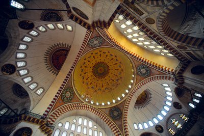 Interior de la Mezquita de Suleymaniye de Mimar Sinan