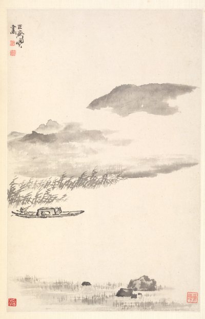 River Landscape de Min Zhen