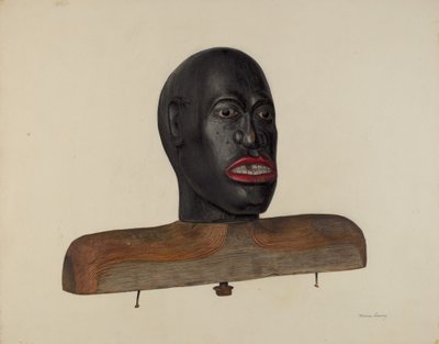 Cabeza de una persona negra, c. 1940 de Mina Lowry